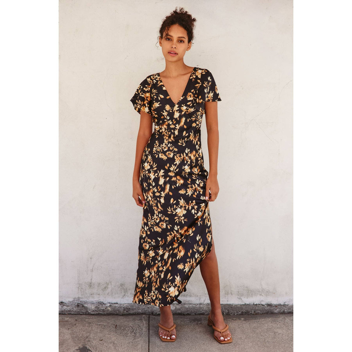 Flutter Sleeve Maxi Dress 3 s Company Boutique flutter-sleeve-maxi-dress-3-s-company-boutique