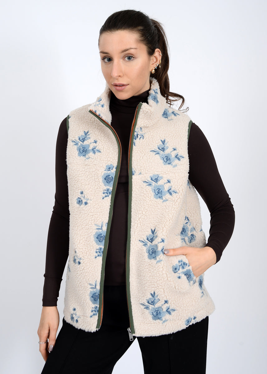 SALE* RD Style Viola Sherpa Vest || Cream – 3's Company Boutique