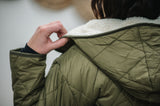 Dex Sherpa Quilted Jacket - Olive