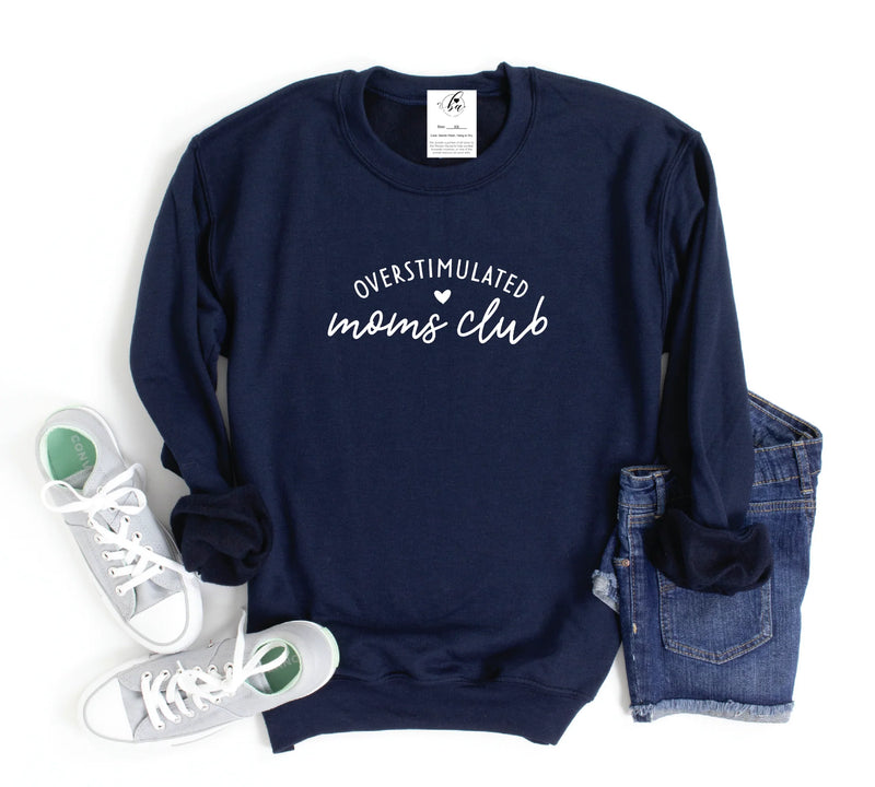 Overstimulated Moms Club Sweater - Navy