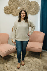 Madeline Waffle Knit Sweater - Soft Beige