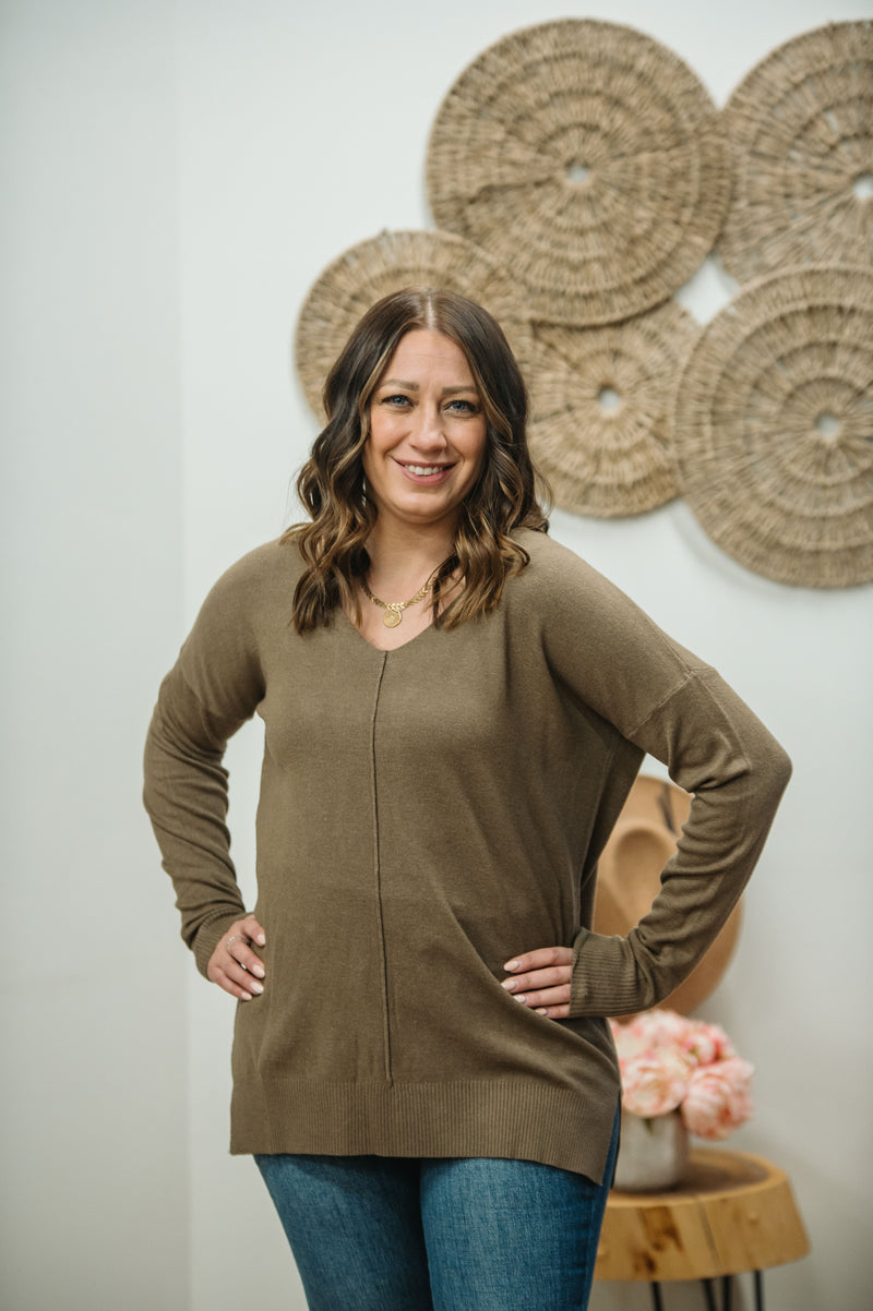 Carrie Sweater - Heather Mocha