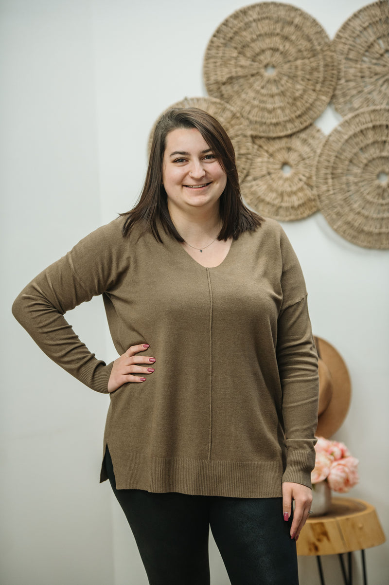 Carrie Sweater - Heather Mocha