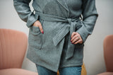 RD Style Shawl Collar Coat - Grey
