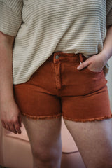 Taylor Frayed Shorts - Rust