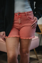 Taylor Frayed Shorts - Ash Pink