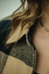 Sadie RD Style Plaid Woven Shacket - Camel