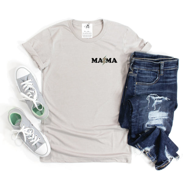 Electric Mama Tee - Cool Grey