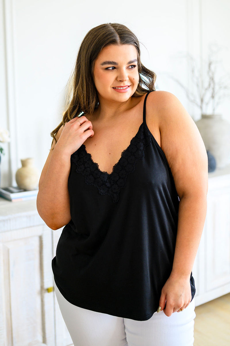 Ava Lace Cami - Black