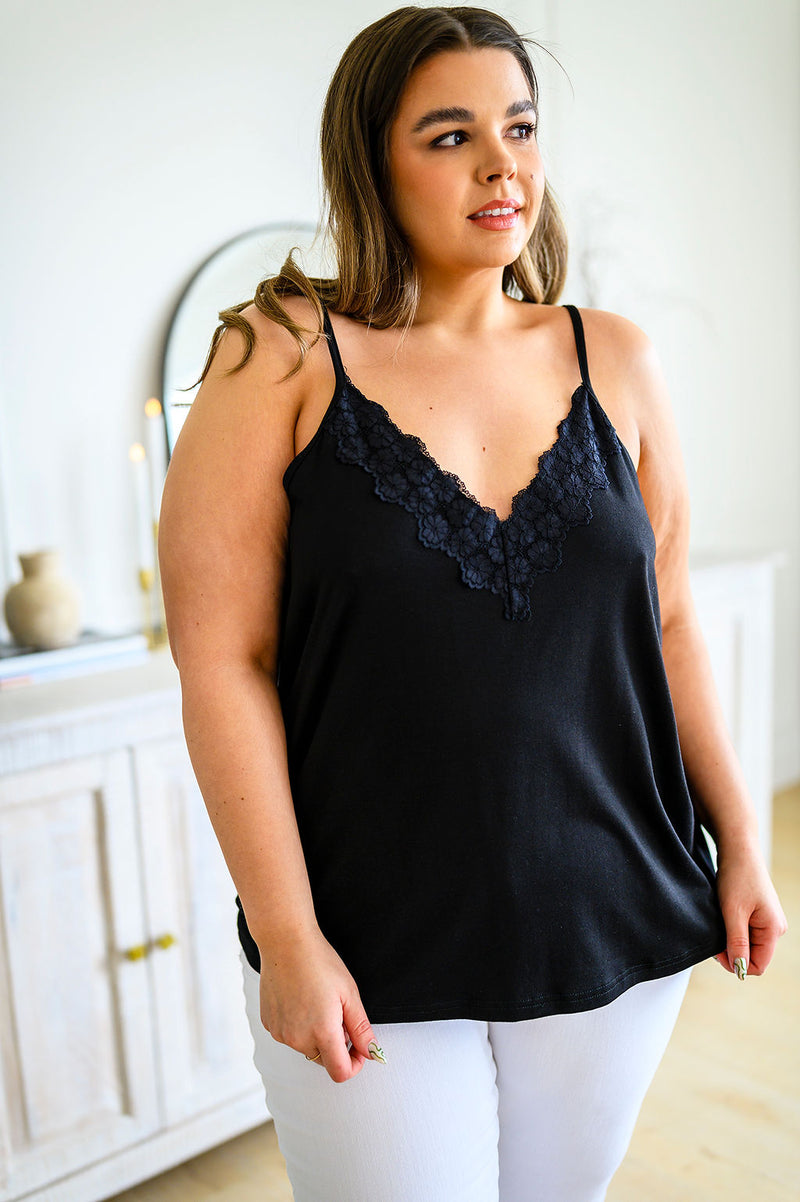 Ava Lace Cami - Black