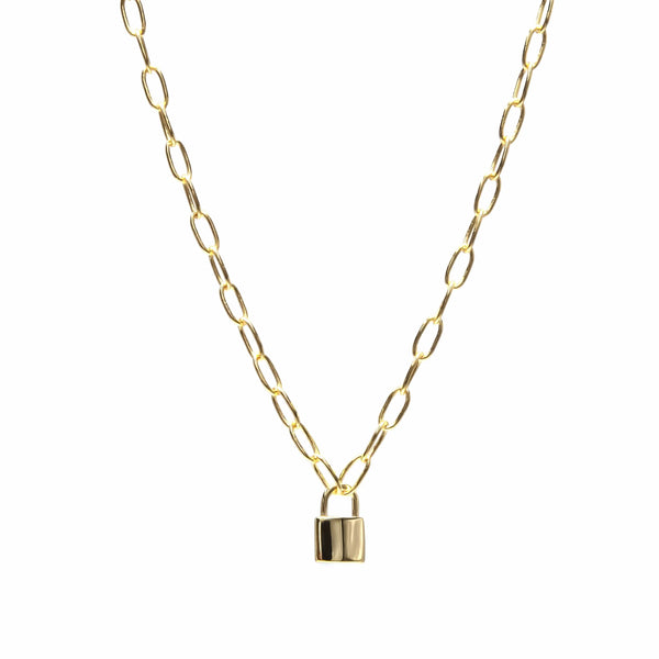 Eliasz & Ella Love Lock Necklace - Gold
