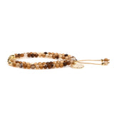 Golden Doublestrand Stone Bracelet