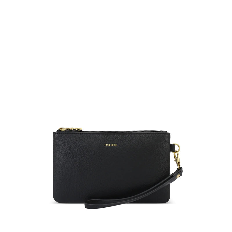 Pixie Mood Paris Double Zip Pouch - Black