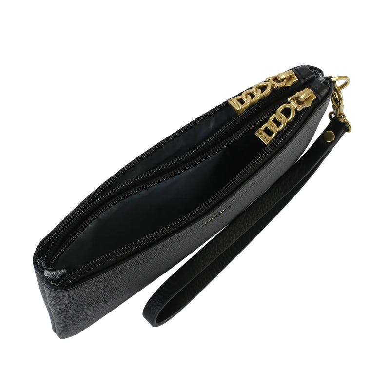 Pixie Mood Paris Double Zip Pouch - Black