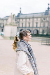 Chelsea French Ribbed Scrunchie - Mint Blue