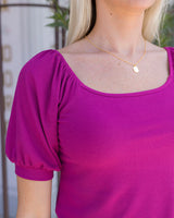 *SALE* Grace & Lace Sweet Ribbed Top - Magenta