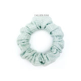 Chelsea French Ribbed Scrunchie - Mint Blue
