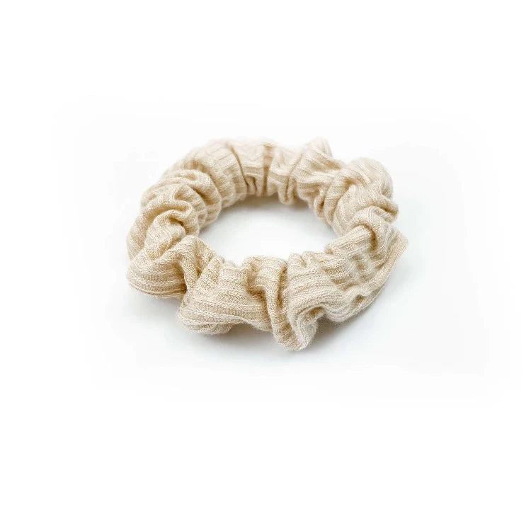 Chelsea French Ribbed Scrunchie - Nude Blush