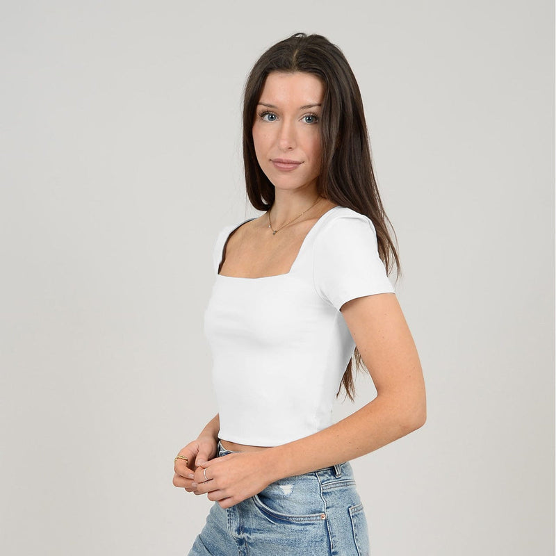 Second Skin Stacy Square Top - White