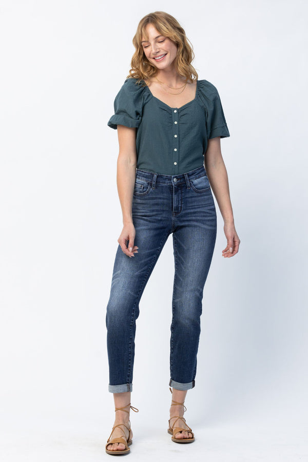 Judy Blue Dark Wash Crop Denim