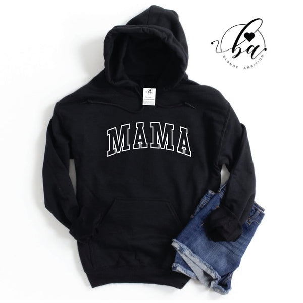 MAMA Varsity Hoodie - Black