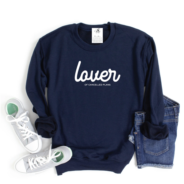 Lover of Cancelled Plans Sweater - Navy