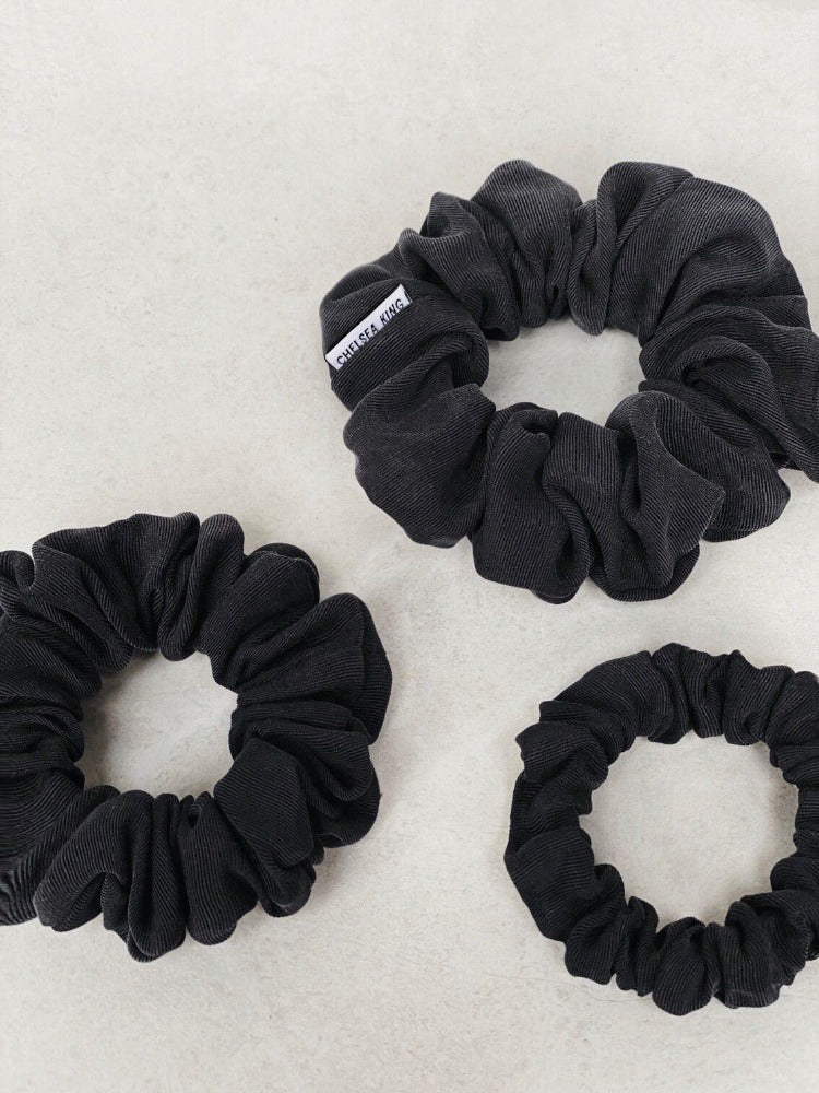Chelsea King Luxe Scrunchie - Black
