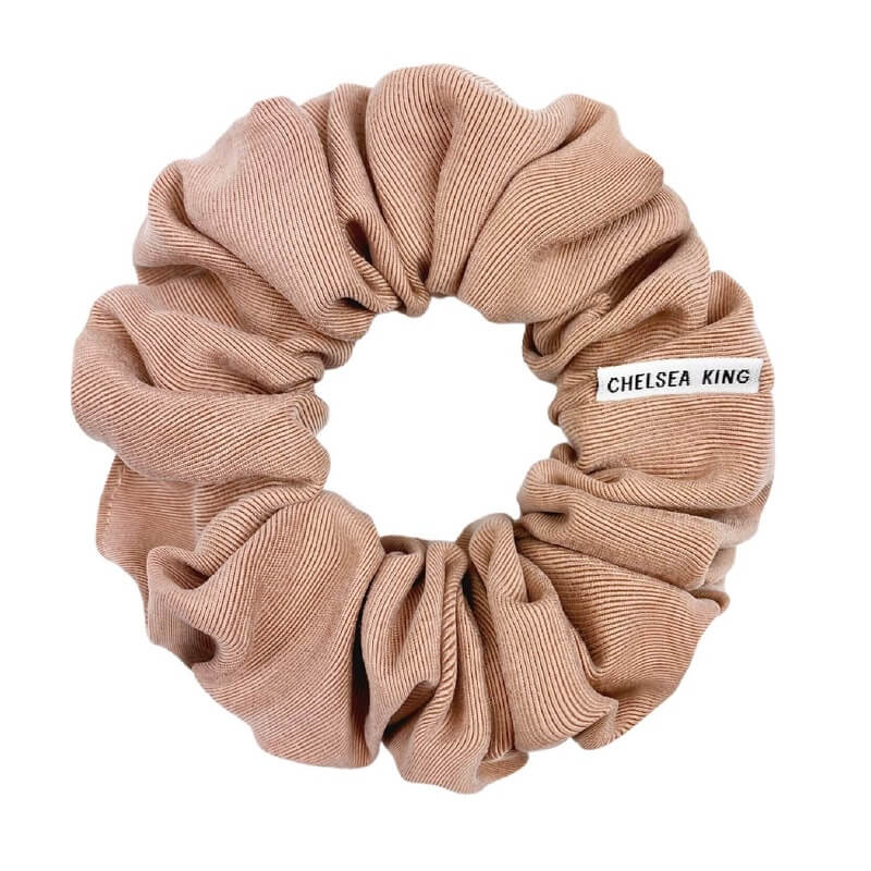 Chelsea King Luxe Scrunchie - Nude Blush