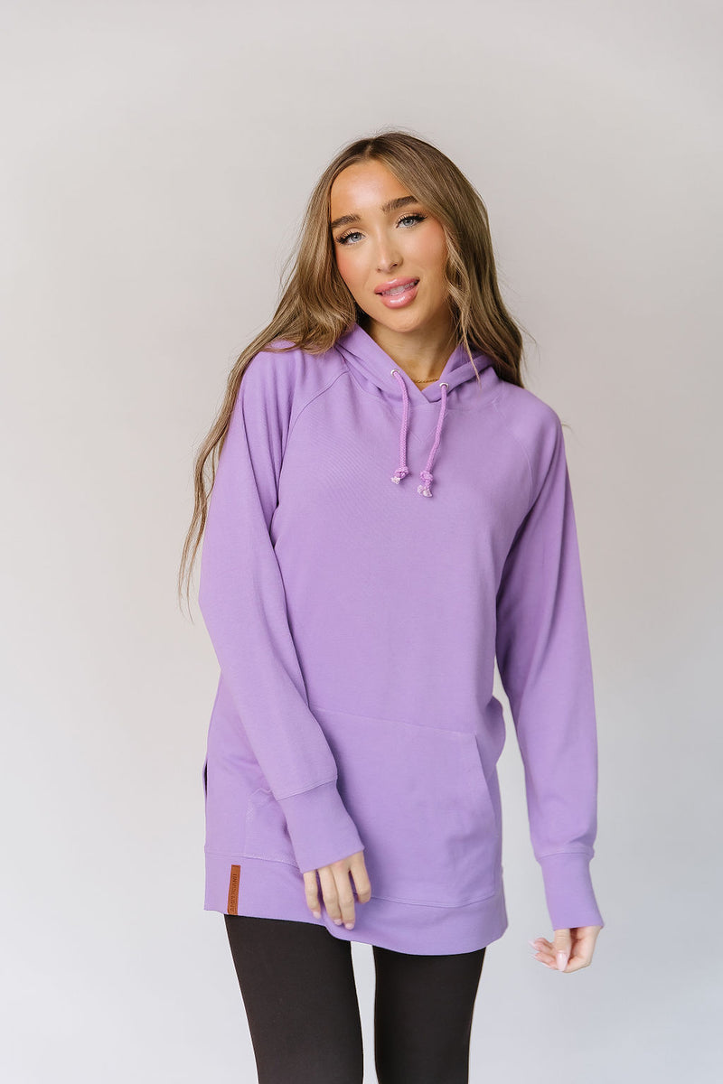 Ampersand Sideslit Hoodie - Bright Lavender