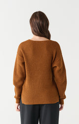 DEX Bevelled Hem Sweater - Dark Copper
