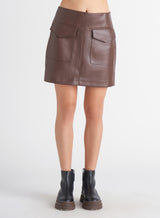 Dex Faux Leather Mini Skirt