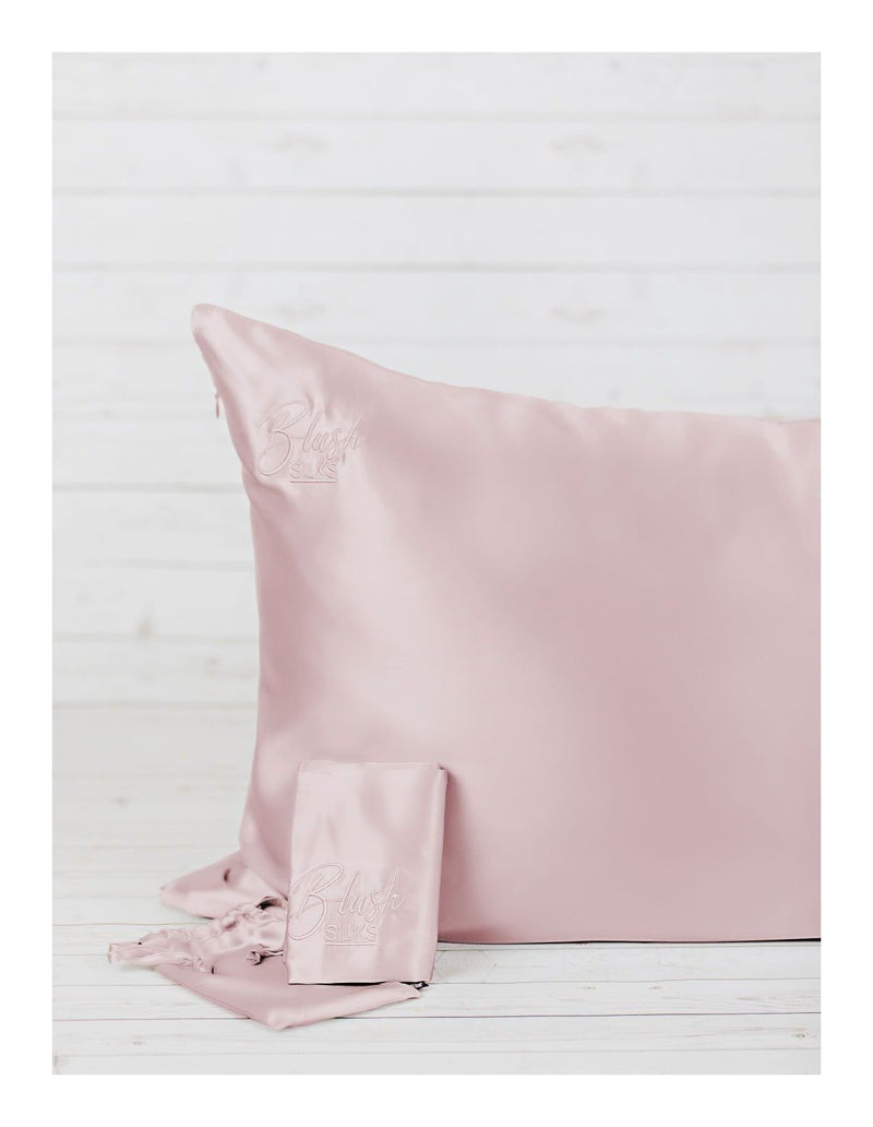 Blush Silks 100% Pure Mulberry Silk Pillowcase - Blush
