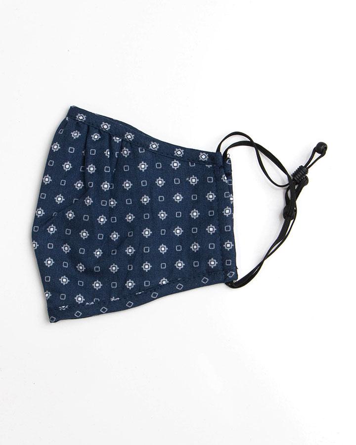 Grace & Lace Double Layer Mask ~ Navy Geo