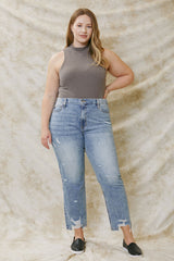 KanCan Trevie Straight Leg - Medium Wash
