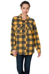 *SALE* Plaid About You Shacket - Mustard/Black