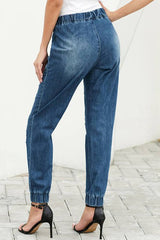 Distressed Pocket Joggers - Mid-Wash