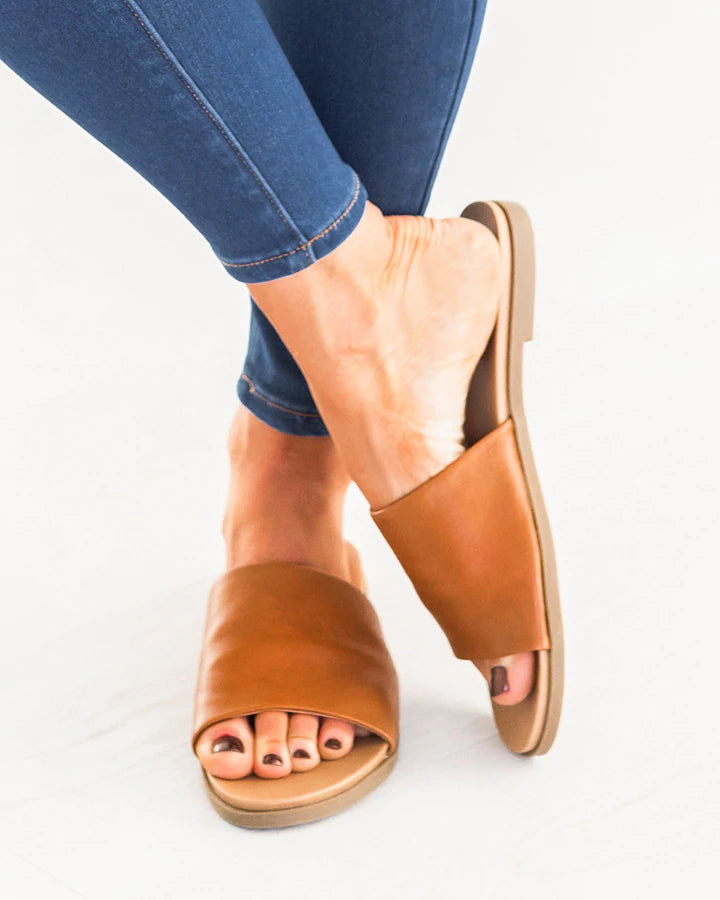 Grace & Lace Faux Leather Slides