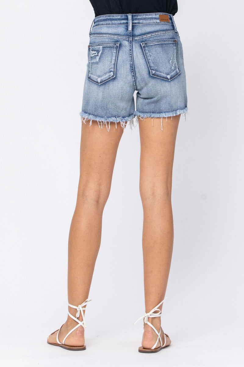 Judy Blue Patched Denim Shorts