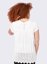 *SALE* Dex Mixed Media Lace Top
