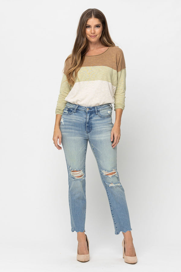 Judy Blue Mid-Rise Crop Denim