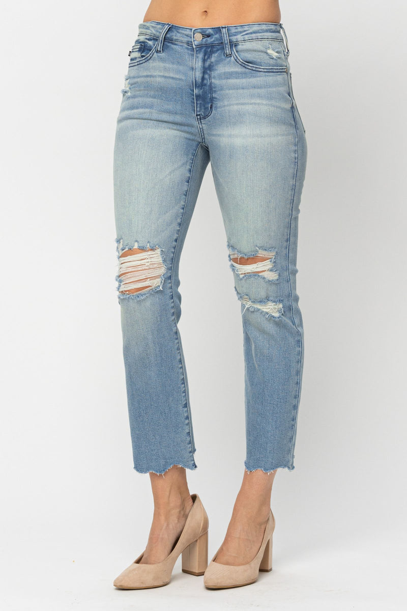 Judy Blue Mid-Rise Crop Denim