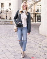 *SALE* Grace & Lace Layered Lace Mock Neck - Ivory
