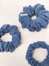 Chelsea King Bordeaux Luxe Scrunchie - Yale Blue