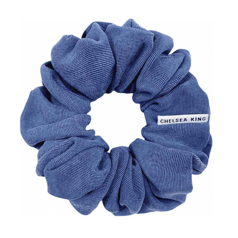 Chelsea King Bordeaux Luxe Scrunchie - Yale Blue