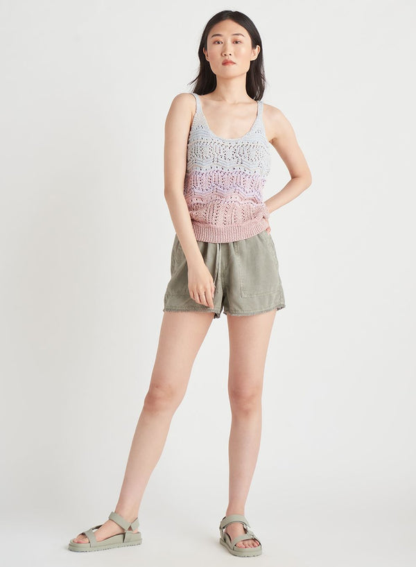 *SALE* Dex Tencel Frayed Short - Olive
