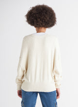 DEX Button Front Cardigan - Cream