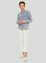 Light Blue Acid Button Down
