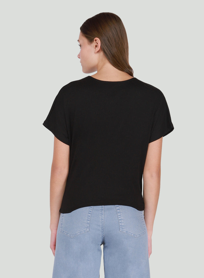 DEX Ribbed Wrap Top