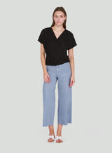 DEX Ribbed Wrap Top