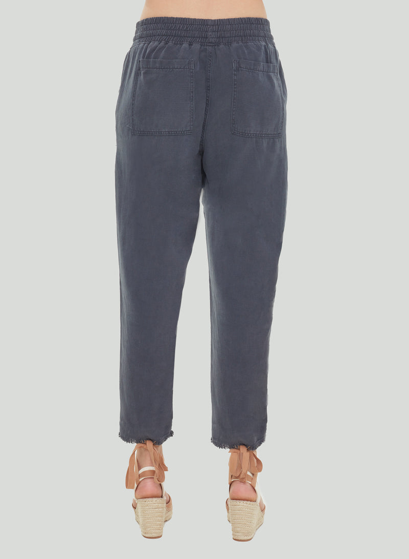 Dex Frayed Hem Pant - Charcoal